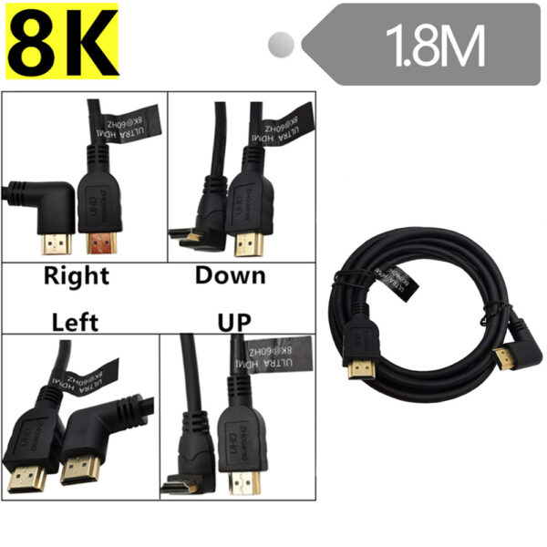 90° Angle HDMI 2.1 Cable