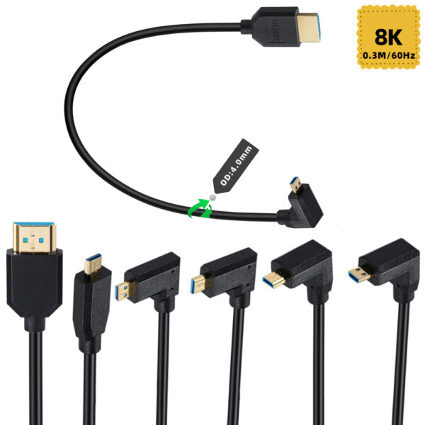 2.1 8K Micro HDMI to HDMI Cable