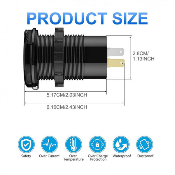 12V Car Charger Socket Adapter