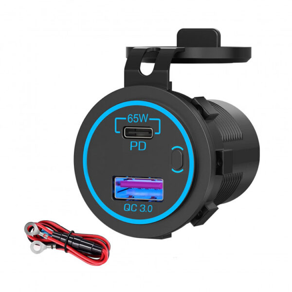 12V 24V Boat Car Charger 65W