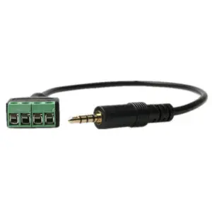 3.5mm Stereo Audio Balanced Male Jack to AV 4-Screw Video Balun Terminal Adapter Connector Cable