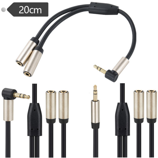 1/8 inch TRS 3.5mm Audio Stereo Y Splitter Cable