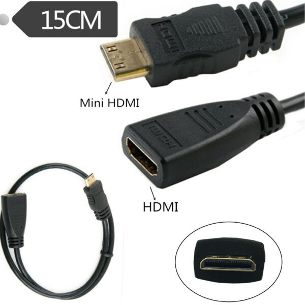 1080p HDMI Female to Male Mini HDMI Cable