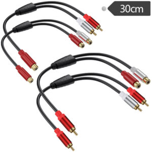 1 RCA to 2 RCA Audio Cable