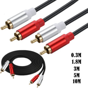 2 rca male to 2 rca male audio cable