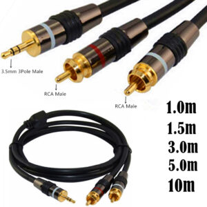 3.5mm to 2 RCA Audio Cable Male to Male