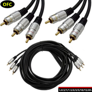 3RCA Phono Cable Audio