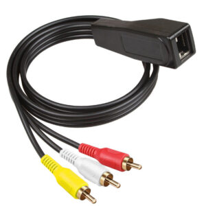 3.5mm Stereo RCA Analog Stereo Audio Balun Extender RJ45 Ethernet Cable